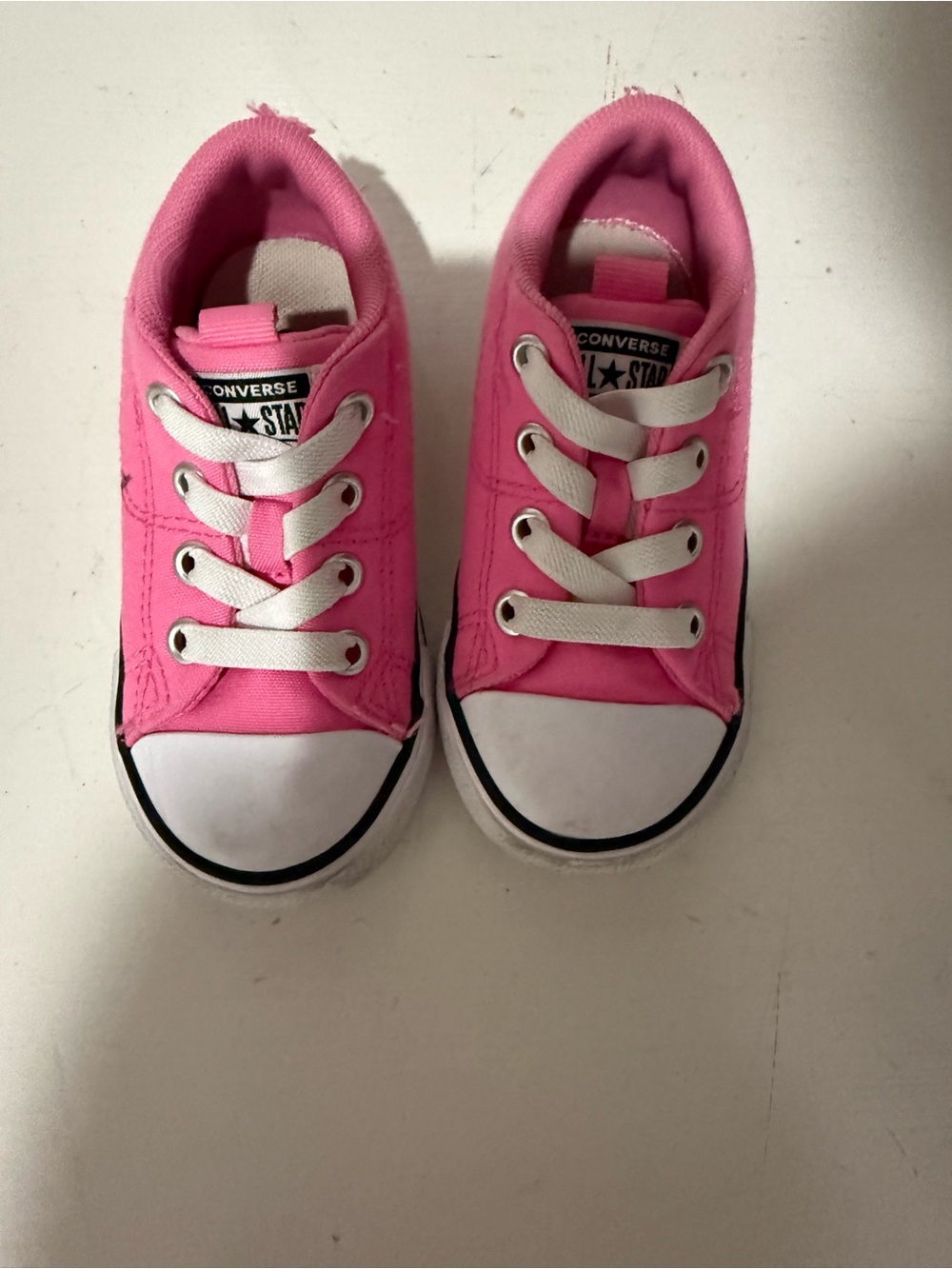 Converse Kids Bright Pink Low Top Sneakers
